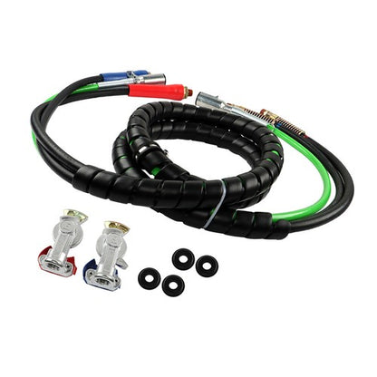 Solid Spare Wrap Set Air Line Hose Assemblies 12Ft 3-in-1 For Semi/Truck/Tractor/Trailer