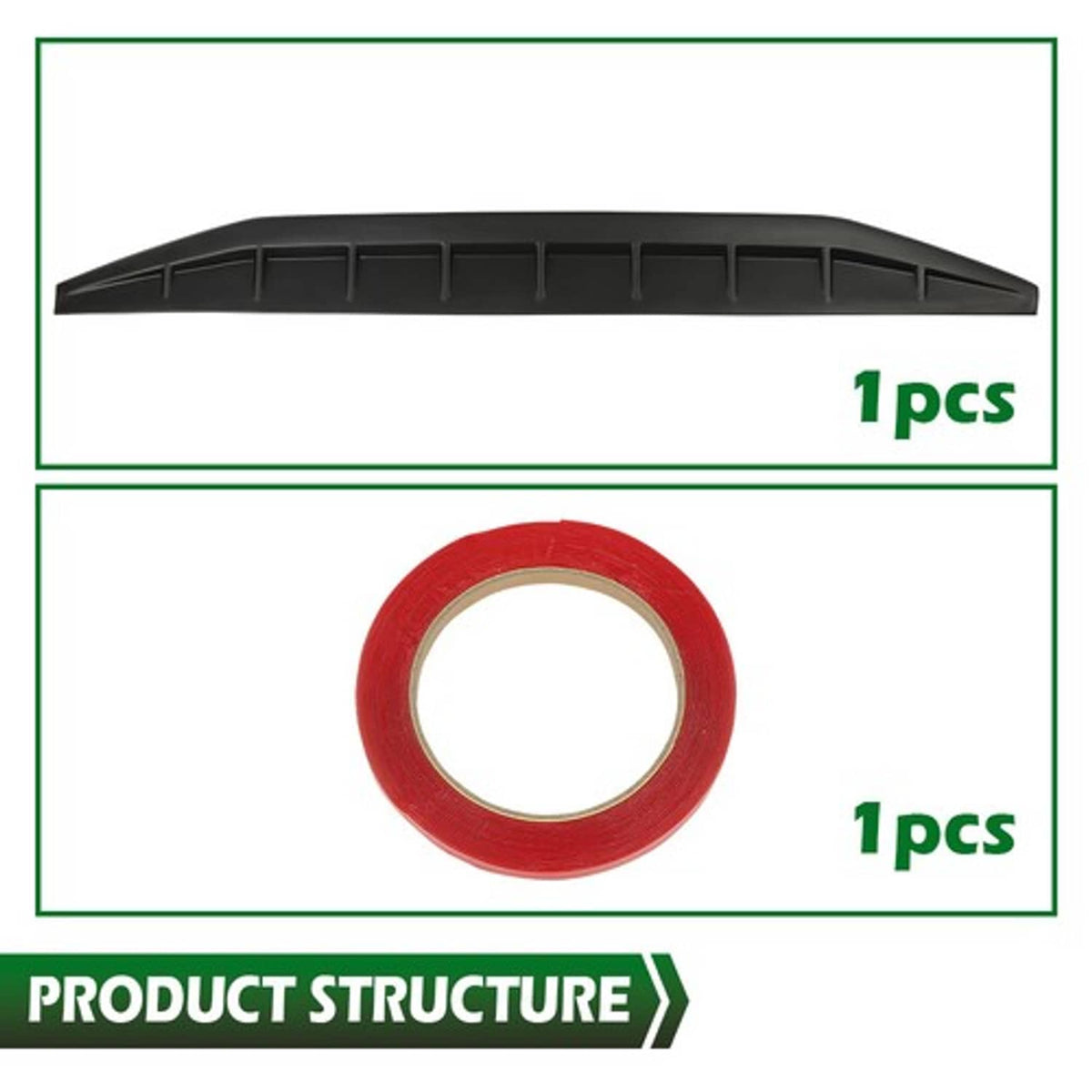 Solid Spare New Fit For Ford F-150 F150 2015-2020 Black ABS Rear Tailgate Top Wing Spoiler