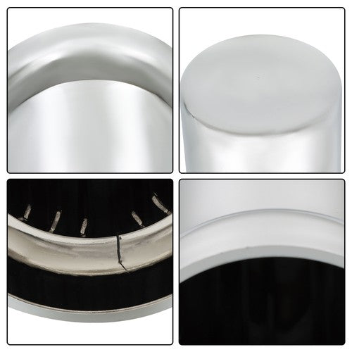 Solid Spare 33mm Lug Nut Covers Chrome Push On Style Plastic Tube Style Fit For Truck