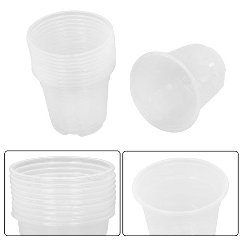 Solid Spare 30 Pcs Clear Nursery Pots 6/5/4 Inch Plastic Orchid Pots with Drainage Holes