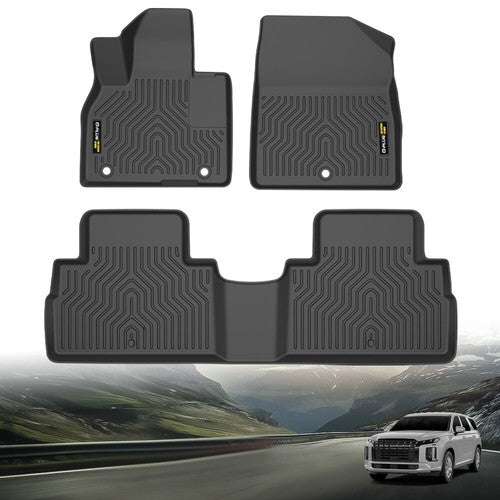Solid Spare Fit For 20-24 Hyundai Palisade All Weather TPE Floor Mats Protection Liners