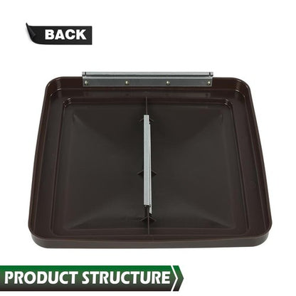 Solid Spare 14"X14" RV Replacement Roof Vent Cover Smoked Camper (Trailer) Vent Cover