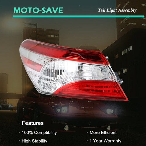 Solid Spare Rear Tail Light Outer Lamp Driver/LH Side For Toyota Camry SE LE 2018 2019 2020