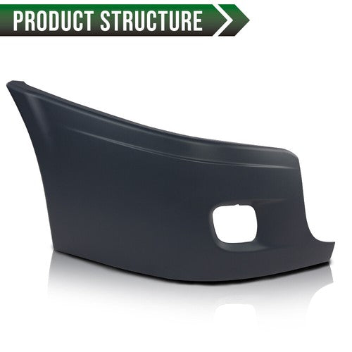 Solid Spare Fit For 2008-2017 Freightliner Cascadia Front Passenger Side Bumper End Cover