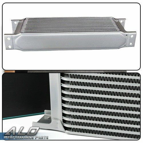 Solid Spare Universal 30 Row 10AN Engine Transmission Oil Cooler+7" Fixed Fan Kit