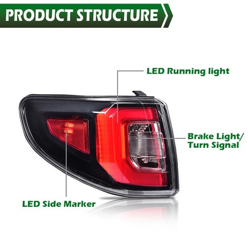 Solid Spare Fit For 13-17 GMC Acadia (Limited) Rear Lamp Left Driver Side LH Tail Light Assy