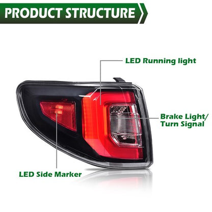 Solid Spare Fit For 13-17 GMC Acadia (Limited) Rear Lamp Left Driver Side LH Tail Light Assy