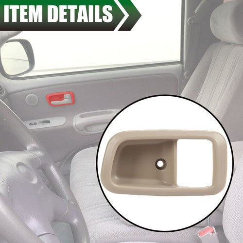 Solid Spare Front Left & Right Inner Door Handle Trim Beige Fit For 2000-2006 Toyota Tundra