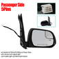 Black Smooth Power Heated Mirror for Toyota Sienna 2015-2020 Passenger RH Side
