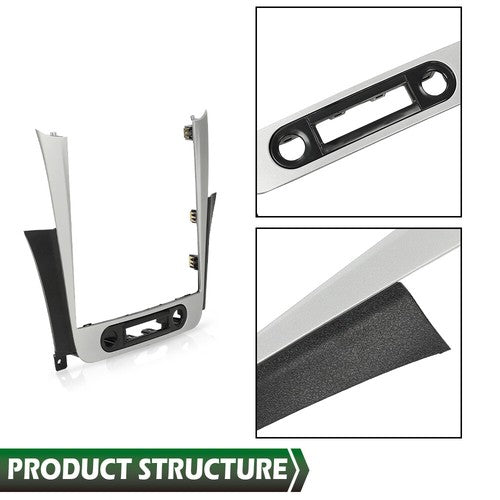 Solid Spare Fit For 2008-2012 Chevy Malibu Dash Radio Bezel Dash Vents Trim Black Silver