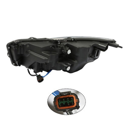Solid Spare Clear Front Headlight Right/RH Fit For Infiniti Q50 2014-2017 LED w/o AFS Chrome