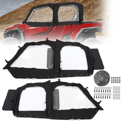 Solid Spare For Polaris General XP 4 1000 2PCS Soft Cab Enclosure Upper Doors （Left + Right）