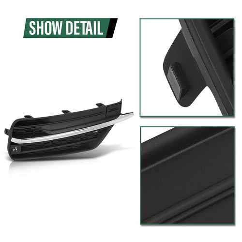 Solid Spare Front Bumper Insert Fog Light Cover Fit For 2016-2019 Volvo XC90 Right Side