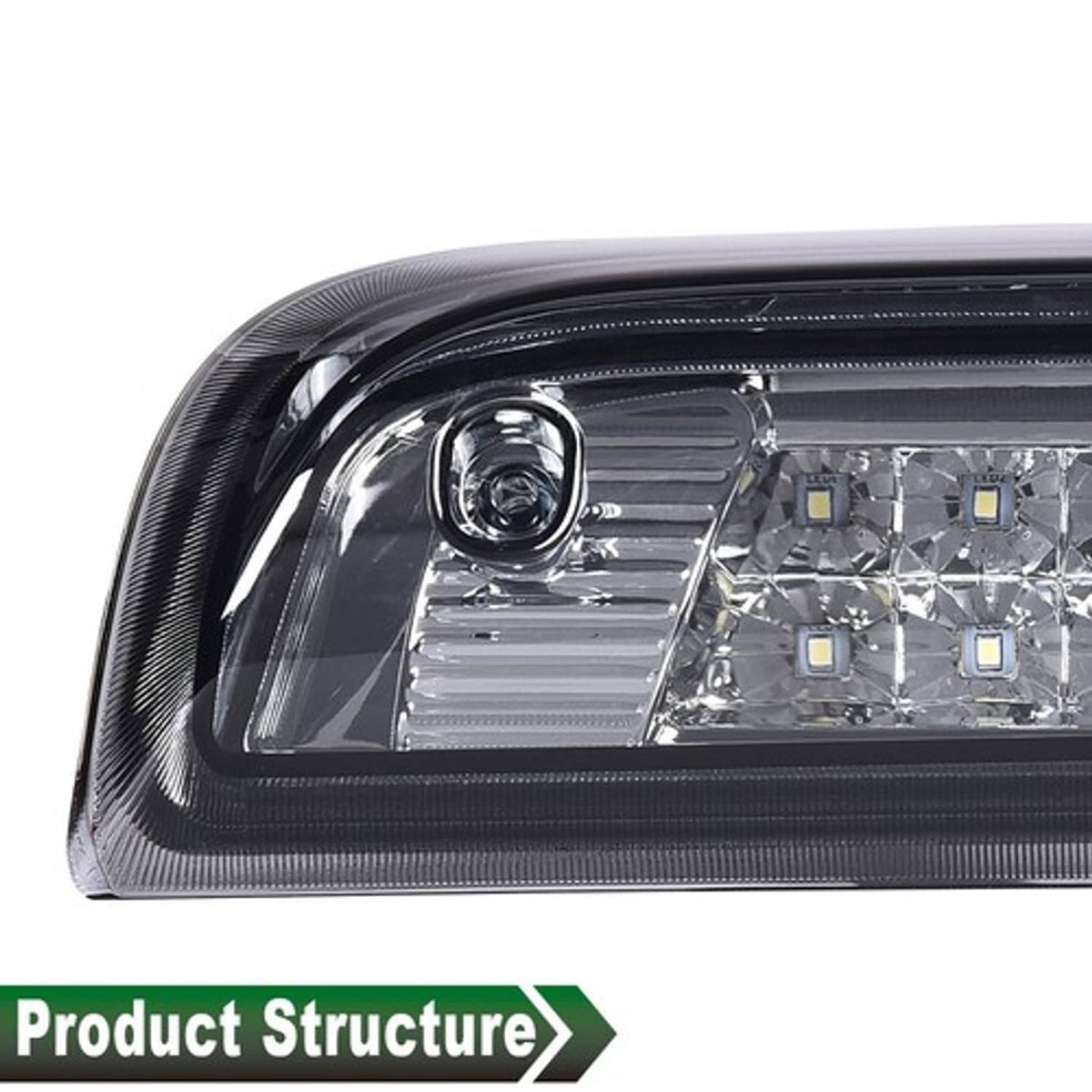 Solid Spare Fit For 2014-2018 Silverado Sierra Smoke/Chrome LED Third Brake Light Cargo Lamp