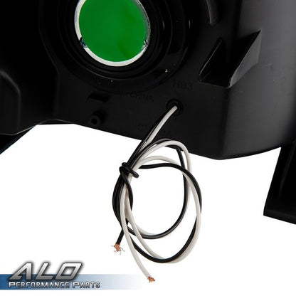 Solid Spare Smoke Lens Black LED DRL Headlights Fit For 07-14 Chevy Silverado 1500 2500 3500