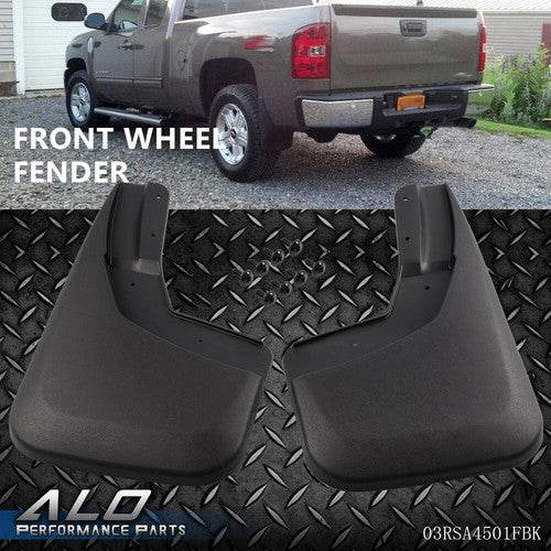 Solid Spare Fit For 14-18 Silverado Molded Front Mud Flaps Guards Splash Guards 2pcs