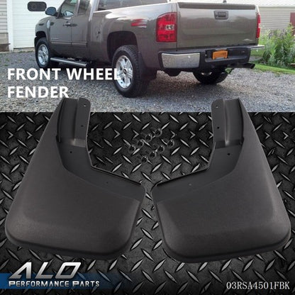 Solid Spare Fit For 14-18 Silverado Molded Front Mud Flaps Guards Splash Guards 2pcs