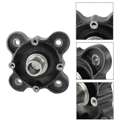 Solid Spare Rear Wheel Hub Machined Black for Polaris Ranger 570 900 1000 Diesel 5142964-067