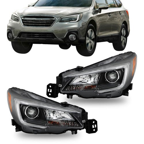 Solid Spare Left and Right Assembly Headlight Fit For Outback/Legacy 2018-2019 Holagen Clear