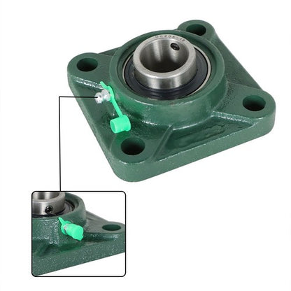 Solid Spare 2 PCS Solid Base Pillow Block Flange Mounted Bearing 1" Bore 4 Bolt UCF205-16