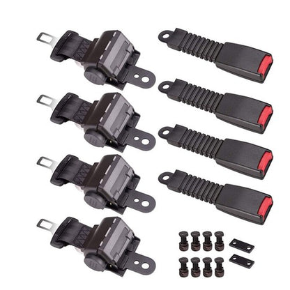Solid Spare For EZGO/Yamaha/Club Car Golf Cart Seat Belts Lap Set Retractable 4 Sets