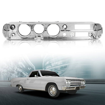 Solid Spare Silver Dash Trim Bezel Fit For 1965 Chevy Chevelle & El Camino With A/C