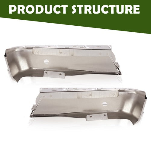 Solid Spare Fit For 2015-2020 Ford F150 Silver Left & Right Rear Bumper Ends FO1102383
