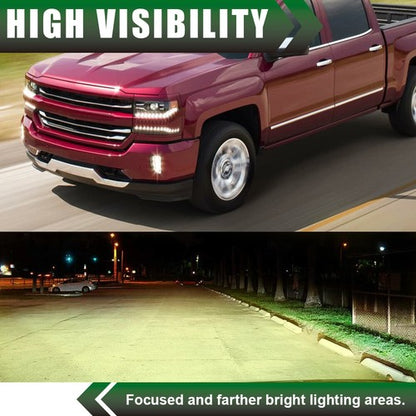 Solid Spare Bumper Lamps+Switch Yellow Fit For 16-18 Chevy Silverado 1500 LED Fog Lights