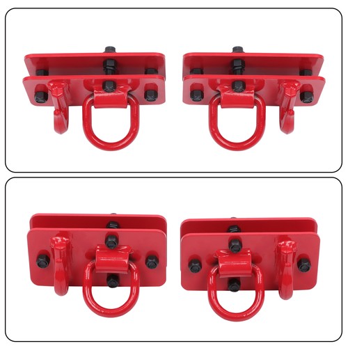 Solid Spare 15000 lbs 1Pair G70 Forged Steel Plate 3/8" Grab Hook with Backplate and D-Ring
