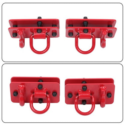 Solid Spare 15000 lbs 1Pair G70 Forged Steel Plate 3/8" Grab Hook with Backplate and D-Ring