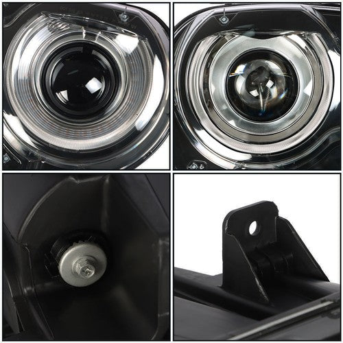 Solid Spare Pair Set For Dodge Challenger 2015-2018 Headlight Replacement Halogen Clear Lens