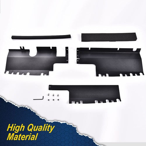 Solid Spare Radiator Shroud Cooling Plate Kit Fit For 2015-2018 Subaru WRX & STi Black