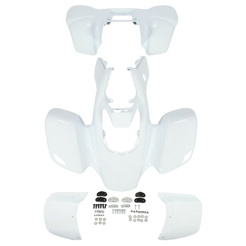 Solid Spare For Honda TRX 400EX TRX400EX 2005-2007 White Front+Rear Fender Kit ABS #117391