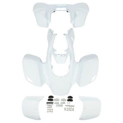 Solid Spare For Honda TRX 400EX TRX400EX 2005-2007 White Front+Rear Fender Kit ABS #117391