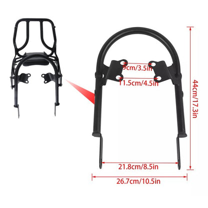 Solid Spare Backrest Sissy Bar w/ Luggage Rack For Bonneville T100 T120/Black 2016-24 US