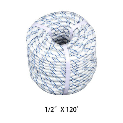 Solid Spare 1/2" x 120' Double Braided Polyester Rope 8400 Lbs Breaking Strength For Swing