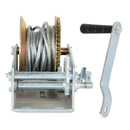 Solid Spare 3500 lbs For Trailer Winch Hand Crank Winch Durable Hand Winch With Cable