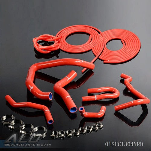 Solid Spare Fit For 92-00 Civic Type-R DC2 B16A B18C DOHC Silicone Hose Kit+Vacuum Hose Red