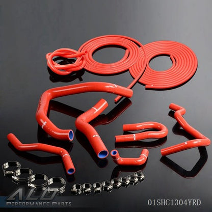 Solid Spare Fit For 92-00 Civic Type-R DC2 B16A B18C DOHC Silicone Hose Kit+Vacuum Hose Red