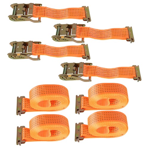 Solid Spare 2"x 20' E-Track Ratchet Tie Strap Truck 4400 lb Enclosed Cargo Van Straps 4 Set