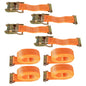 Solid Spare 2"x 20' E-Track Ratchet Tie Strap Truck 4400 lb Enclosed Cargo Van Straps 4 Set