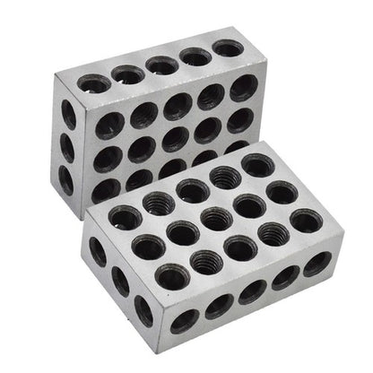 Solid Spare 1 Matched Pair 1-2-3 Blocks 23 Holes .0002" Machinist 123 Jig Ultra Precision