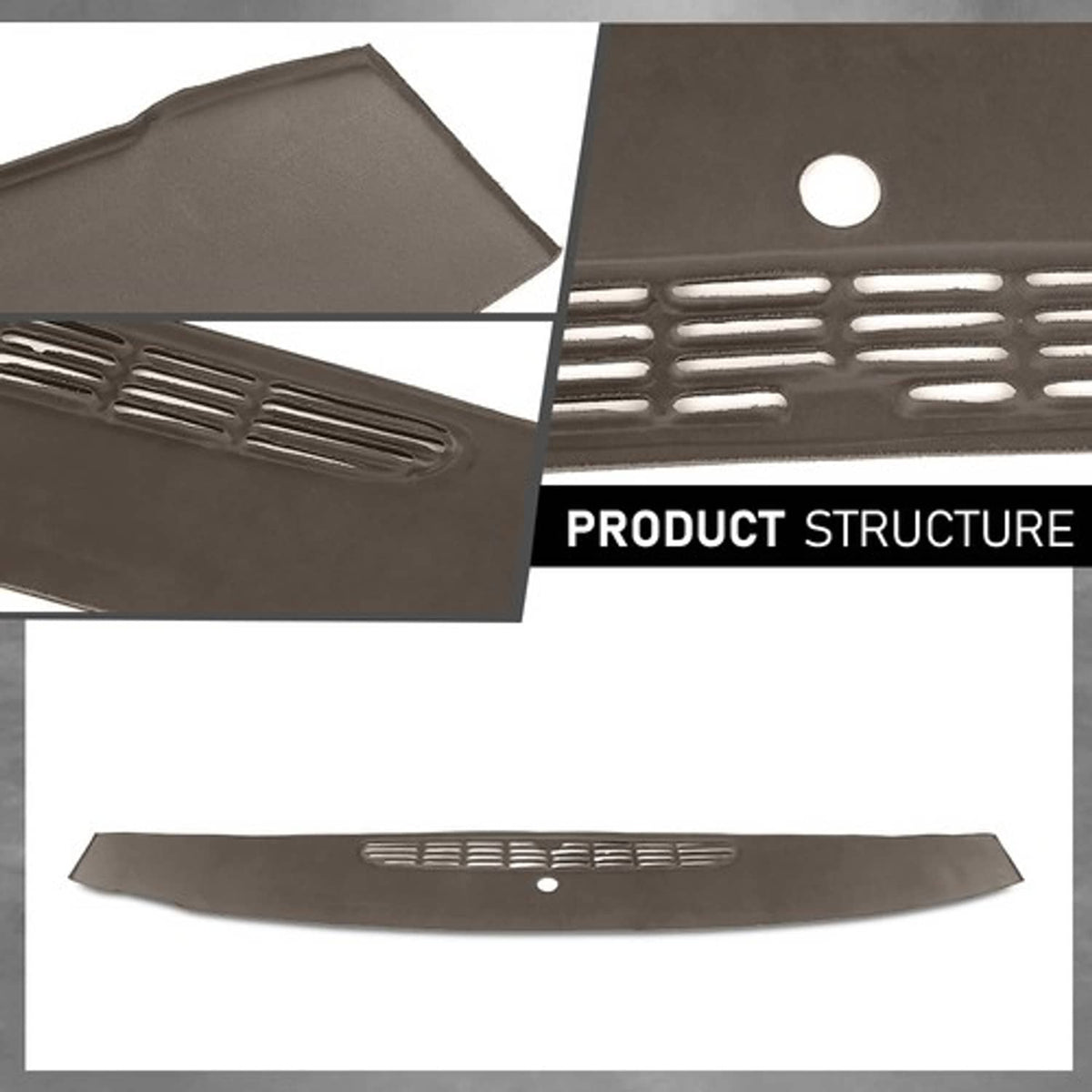 Solid Spare TPE Dash Defrost Vent Grille Cover Cap Overlay Fit For 07-13 Escalade Silverado