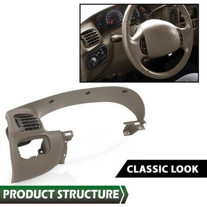 Solid Spare Fit For 1997-2003 Ford F150 Expedition Dash Instrument Cluster Bezel Panel Brown