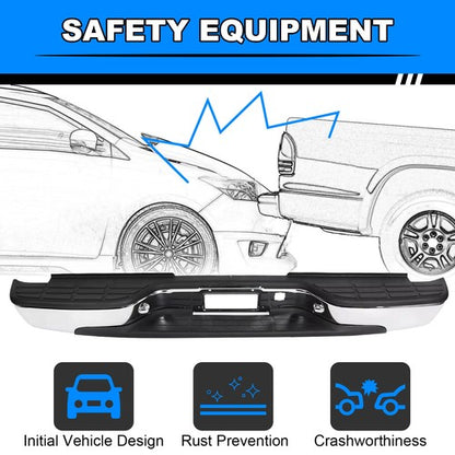 Solid Spare Complete Chrome Rear Bumper for 1999-2007 Chevy Silverado GMC Sierra 1500 2500