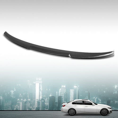 Solid Spare Fit For 19-24 BMW G20 330i G80 M3 Rear Trunk Spoiler Wing M3 Style Gloss Black