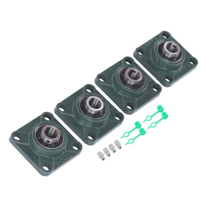 Solid Spare 4Pcs UCF204-12 Pillow Block Flange Bearing 3/4" Bore 4 Bolt Solid Base