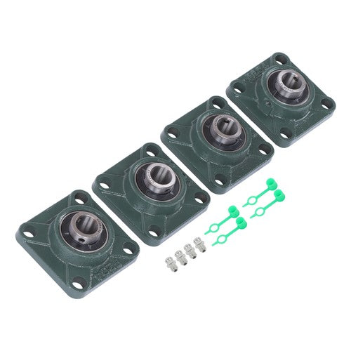 Solid Spare 4Pcs UCF204-12 Pillow Block Flange Bearing 3/4" Bore 4 Bolt Solid Base