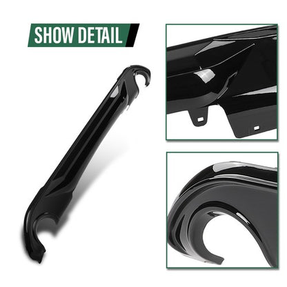 Solid Spare Fit For 2016-2021 BMW X1 F48 F49 AC Style Rear Bumper Diffuser Gloss Black