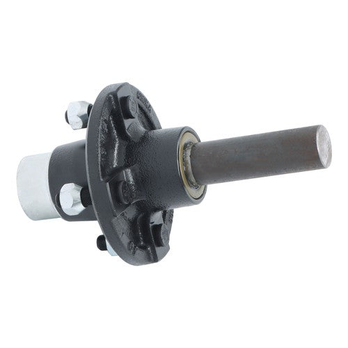 Solid Spare 1" Hub Round BT8 Spindle Trailer Axle Kit W/4 on 4" Bolt Idler 6PK Pre-Assembled